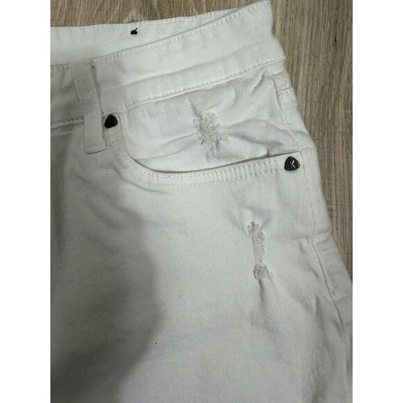 Kut From the Kloth Shorts Womens 6 Gidget Fray Cut Offs Denim White 3” Inseam - Picture 4 of 11